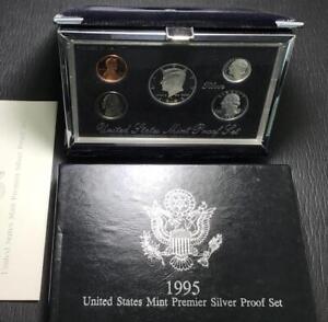 1995S SILVER Premier PROOF Set! Old US Coins w/Box! Old US Coins!