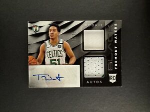 New ListingTremont Waters 2019-20 Panini Black Rookie Dual Patch Auto /25 RC #RM-TW