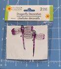 Floral Garden Dragonfly Decorations - 2 Count Pack Hot Pink Fuchsia