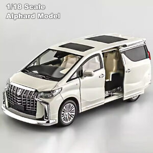 1:18 Diecast Vehicle for Toyota Alphard Model Car Toy Collection Sound Light Toy
