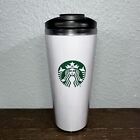 Starbucks Plastic Travel Mug Tumbler 16oz White With Mermaid Logo 2017 Scuffs