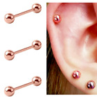3 PC LOT 16G 3mm TINY ROSE GOLD TITANIUM BARBELL EAR TRAGUS CARTILAGE RING STUD