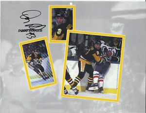 Doug Bodger Autographed Picture Pittsburgh Penguins Signed