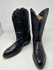Western Classic Black Tooled Leather Cowboy Boots 11 D Quality Slip Resistant