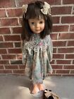 Vintage Ideal G-35 Patti Patty Playpal Doll Brunette Bows Arms Need Restrung