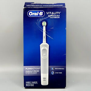 Oral-B Vitality FlossAction Rechargeable Electric Toothbrush- WHITE Damaged box!