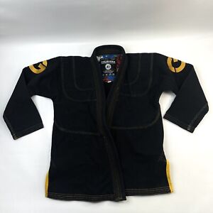 Calavera Premium 450 GSM Gold Weave GI Black Karate Kimono Jiu-Jitsu A1