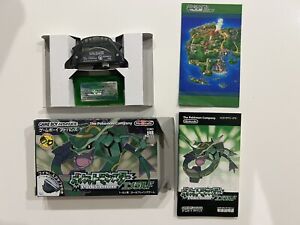 Pokemon Emerald GameBoy Advance Japanese ver w/Box Manuel Wireless Adapter