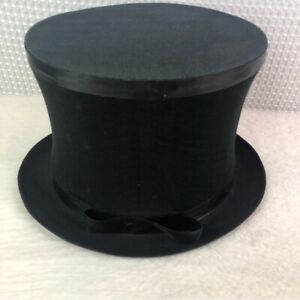 Vintage Collapsable  Black Top Hat