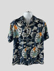 Kennington  Men’s  Medium  Hula Girl Hawaiian Print Shirt Short Sleeve Button Up