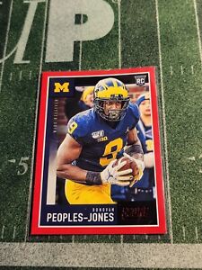 Donovan Peoples-Jones Rookie PARALLEL 2020 Score RED RC Browns Michigan