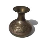 New ListingVintage Solid Brass Floral Embossed Vase From India 4.5” Tall