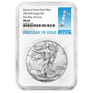 2022 (W) $1 American Silver Eagle NGC MS69 FDI First Label