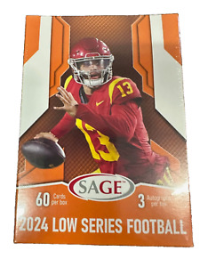2024 SAGE Low Series Football Factory Sealed Blaster Box! 3 AUTOs New