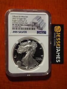2021 S PROOF SILVER EAGLE NGC PF70 ULTRA CAMEO FROM THE LIMITED EDITION SET T2