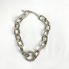 chunky link curb chain Resin collar choker silver necklace Romantic Goth Stones