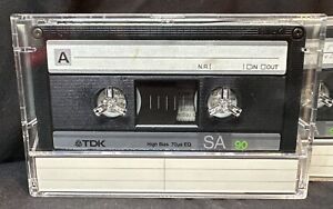 LOT of 6 TDK SA 90 Blank Audio Cassettes 90 min High Bias Type II as Blanks -B-