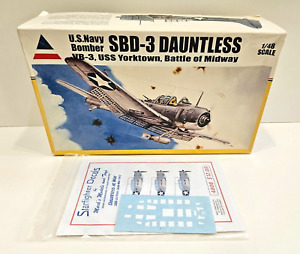1/48 ACCURATE MINIATURES SBD-3 DAUNTLESS + STARFIGHTER DECALS + CANOPY MASK NEW