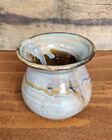 Small Hand Thrown Organic Looking Drip-Glaze Ceramic Vase Bowl Cup