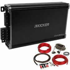 KICKER CX Series 43CXA3004 300W 4-Channel Car Stereo Amplifier + Amp Kit