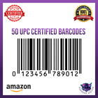 50 UPC EAN Codes Barcode Amazon Certified Compliant with GS1