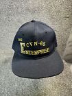 The Corps Big CVN-65 Enterprise Blue Navy Snap Back Embroidered Hat Cap USA MADE