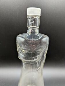 Vintage Don Cossack Vodka Bottle Large Clear Glass  with Lid 4/5 Qt