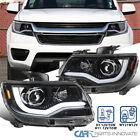 Pearl Black Fits 2015-2022 Chevy Colorado LED Tube Bar Projector Headlights Lamp