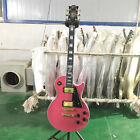 Pink LP Electric Guitar Mahogany Body Solid Body HH Pickup 6 String in Stock