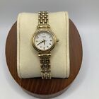 Vintage Caravelle By Bulova Ladies 21mm Watch Gold Tone White Dial - RUNS