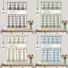 Modern Farmhouse 3 Pc Plaid Kitchen Curtain Tier & Valance Set - Assorted Colors