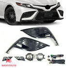 Clear LED Fog Light W/Bezel Switch For 2021-2022 Toyota Camry SE XSE Gloss Black (For: 2021 Toyota Camry SE)