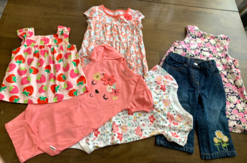 Baby Girl outfits dresses Sz 6/9 & 6/12 Osh Kosh Gymboree & More! 6 Items.