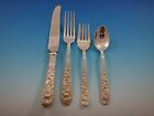 Repousse by Kirk Sterling Silver Flatware Set for 8 Service 32 pieces