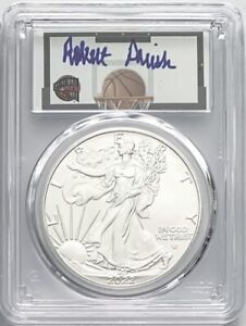 2022 SILVER EAGLE FIRST DAY OF ISSUE BASKETBALL HOF PCGS MS70 ROBERT PARISH