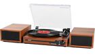 Vinyl Record Player with External Speakers BT 5.3 Wireless Turntable Portable
