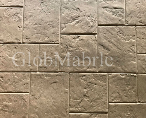 Slate Stone Concrete Stamps GlobMarble SM 3001. Ashlar Stamped Concrete Patio
