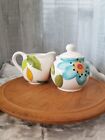 Laurie Gates 'Liza' Pattern Creamer And Sugar With Lid Set Of 3 Stoneware Set
