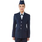 FEMALE WOMEN’S AIR FORCE USAF CAP ENLISTED BLUE SERVICE DRESS COAT JACKET  2-16