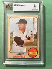 1968 TOPPS # 280 MICKEY MANTLE  ( BVG 4 )