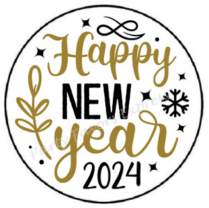 HAPPY NEW YEAR 2024 ENVELOPE SEALS LABELS STICKERS PARTY FAVORS