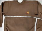 VTG Carhartt Rugged outdoor wear tag brown crewneck sweatshirt mens size S