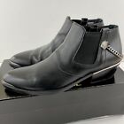Gianni Versace Black Slip On Ankle Boots Mens Size 6 Baby-Lux Nero AZ 1049 Italy