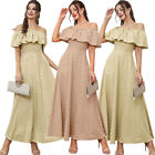 Fashion Women Off Shoulder Maxi Dress Evening Cocktail Party Formal Prom Dresses