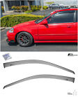 EOS Visors For 96-00 Honda Civic Coupe JDM CLIP-ON Side Window Guard Deflectors (For: 1998 Honda Civic EX Coupe 2-Door 1.6L)