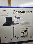 Laptop Desk Angle Height Adjustable Rolling Cart Over Bed Hospital Table Stand
