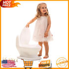 Real Potty Training Toilet w/ Life-Like Flush Button & Sound for Toddlers & Kids