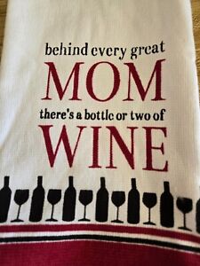 New ListingCasaba Kitchen Towel (1) Behind Every Great Mom There's a Bottle or Two of Wine