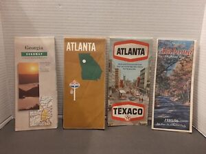 New Listing4 Vintage Road Maps GA, Atlanta, Ala
