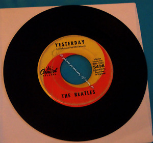New ListingThe Beatles: Yesterday / Act Naturally (1965 Vinyl 45rpm Capitol - BMI 5498)
